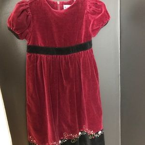 Little girls velvet dress